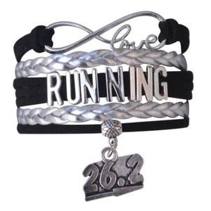 Running Bracelet - Silver & Black
